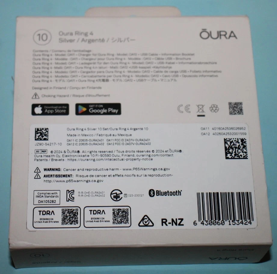 Oura Ring Gen 4 - Silver- Size 10 - BRAND NEW SEALED - Fast Shipping - Image 4 of 4