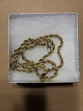 14k Gold Plated Rope Chain 24in 36g Approx 3.8mm