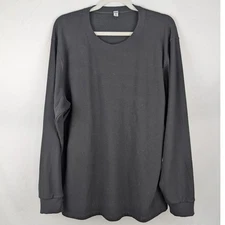 Uniqlo HEATTECH Ultra Warm XXL Black Long Sleeve Thermal Shirt Mens Daily Winter