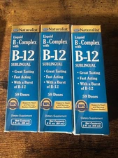 Rexall Naturalist Liquid B-12 Sublingual Liquid, 2 Oz, EXP 06/2027 (3PK)