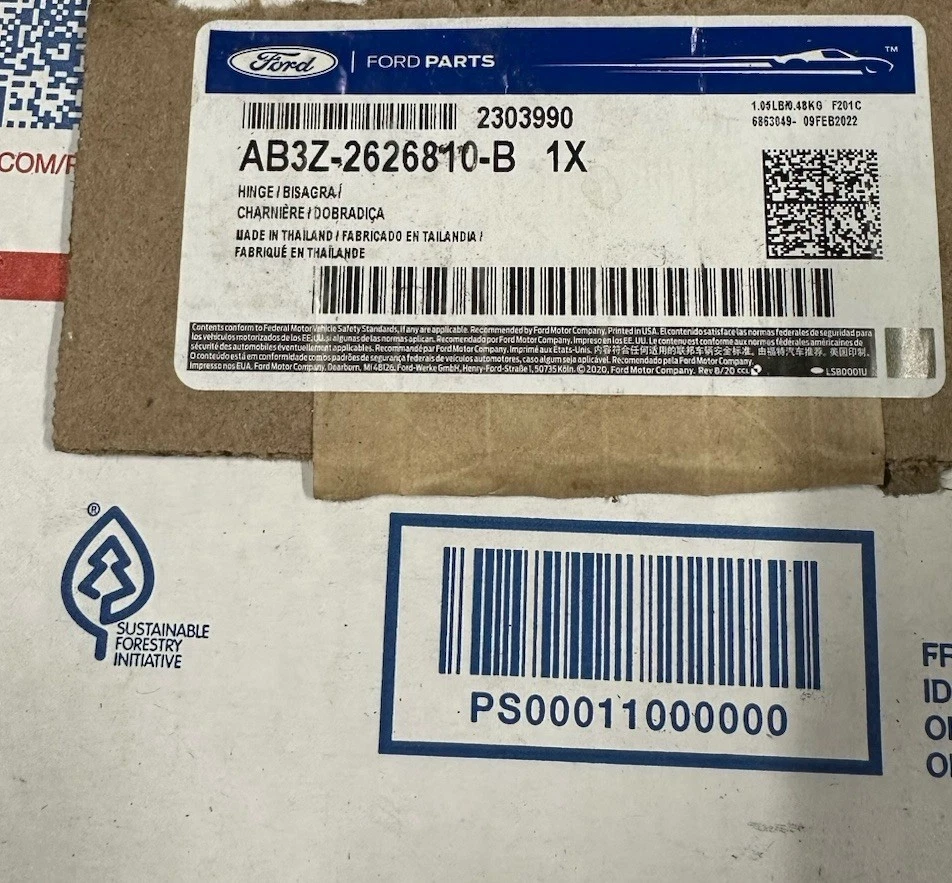Genuine 2019-2023 Ford Ranger Passenger Side Lower Hinge AB3Z-2626810-C — 第 3/4 张图片