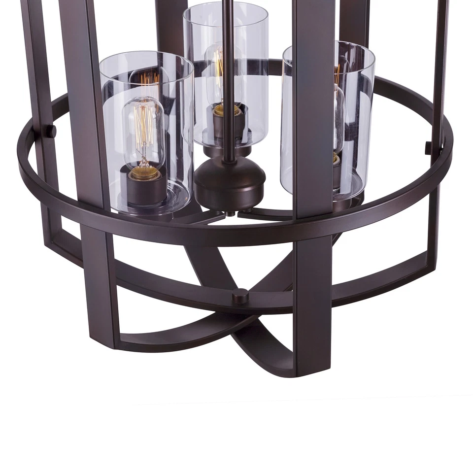 Forte Lighting 2719-06 Hyde 6 Light 19"W Pillar Candle Pendant - Bronze - Image 3 of 4