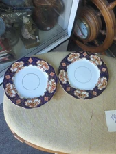 Vintage Royal Albert Heirloom W/ Crown Mark Bone China Salad Plates  Set 2 Plate