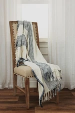 Rizzy Home Accent Woven Cotton Throw Blanket TH0907, Preshrunk Approx. 50" x 60"