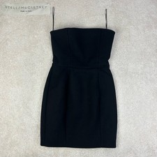 Stella McCartney Italy Women’s Wool Black Bustier Cocktail SS807 Mini Dress 40
