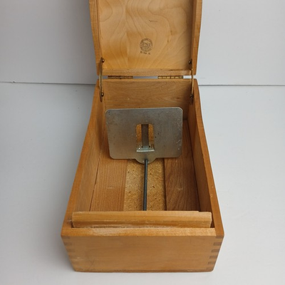 #ad #ad Vintage Wood File Box Napa Valley PSI Dovetailed Oak Card Catalog 10x6x4.5quot; $35.96