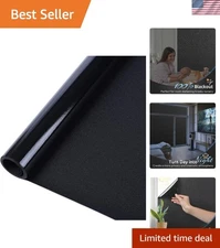 High-Quality Blackout Window Film, UV Blocking, 35.4 x 78.7 Inches, Easy Apply