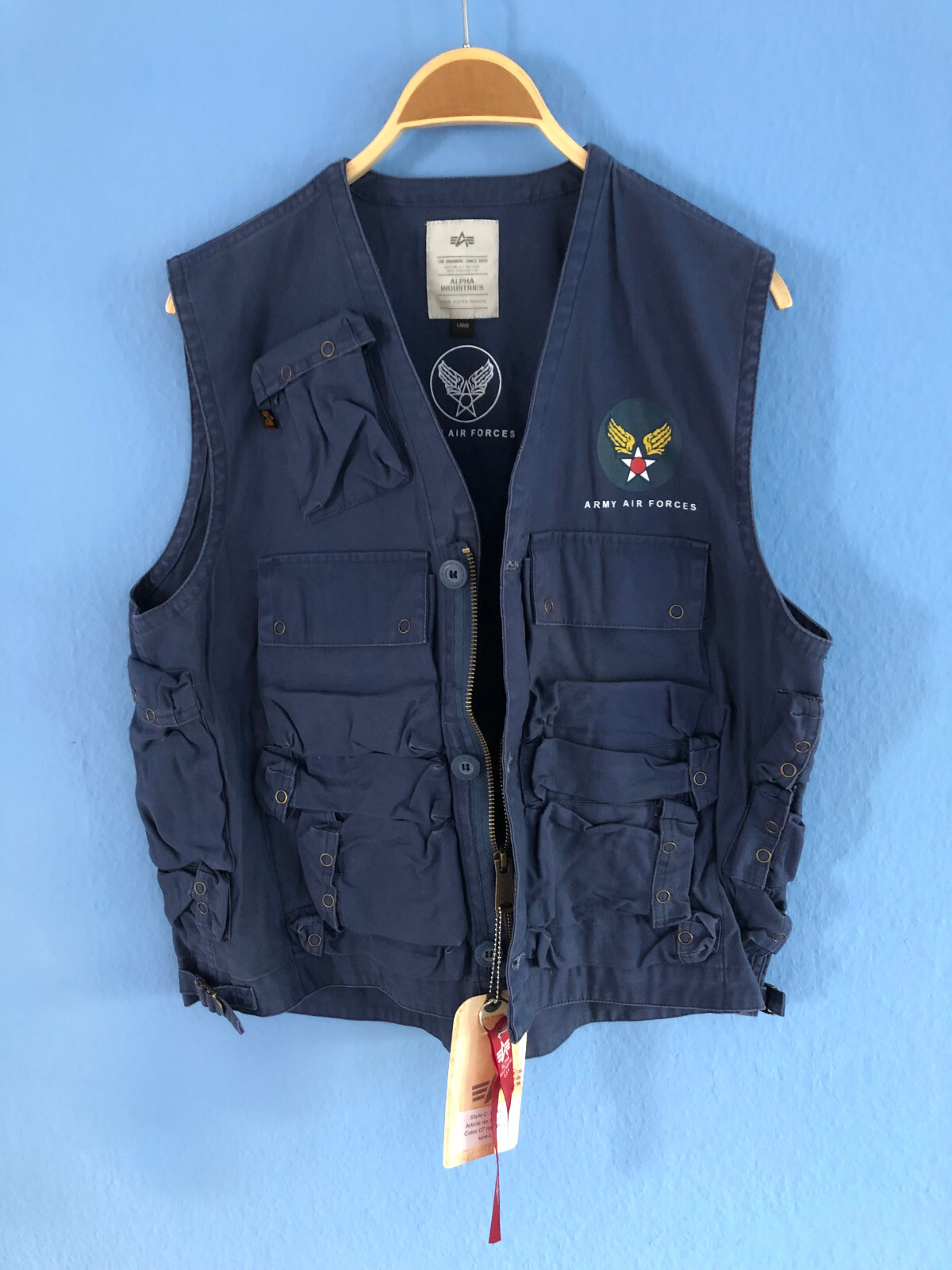 Alpha Industries Typ C-1 Notfall Weste Größe M - L 156131 Army US Air Force Vest