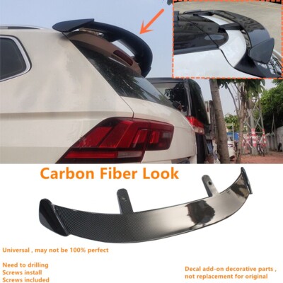 ''CARBON LOOK'' UNIVERSAL FOR 2018-2024 VW TIGUAN II MK2 REAR WINDOW ROOF SPOILER