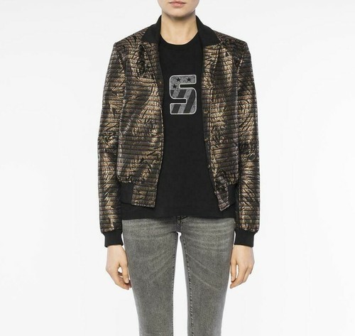 NUEVA Chaqueta Auténtica SAINT LAURENT FLORAL METÁLICO LUREX LAME VARSITY F36 - Imagen 5 de 12