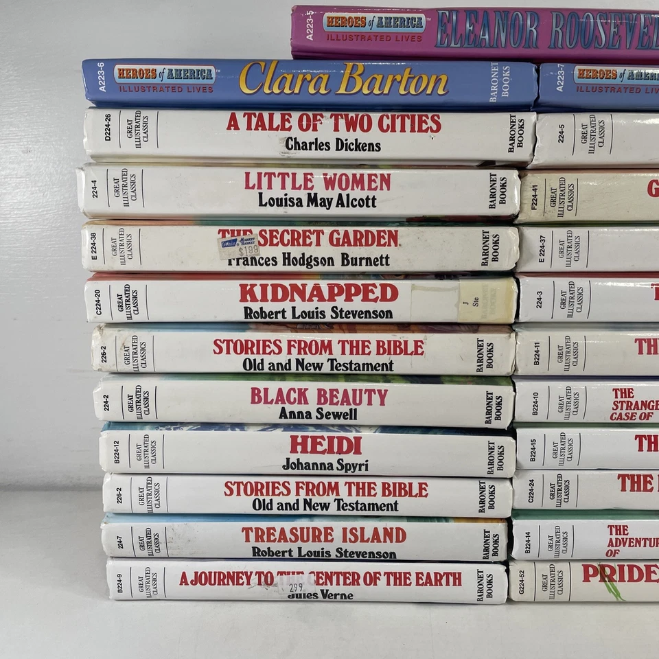 Lot of 23 Great Illustrated Classics Hardcover Baronet Books Foto 2 de 4
