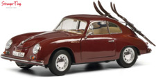 Schuco Porsche 356A 'Ski Holidays' Burgundy 1:18