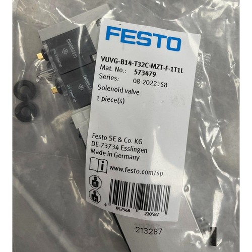 New FESTO VUVG-B14-T32C-MZT-F-1T1L 573479 Solenoid Valve Free Shipping - Picture 2 of 3