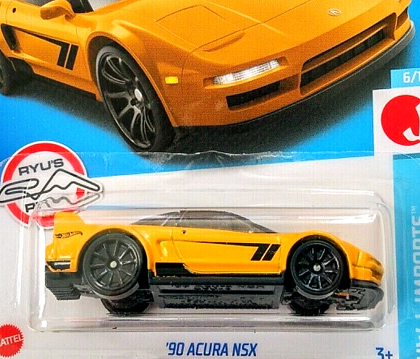 New 2022 Hot Wheels '90 Acura NSX (Yellow) HW J-Imports 6/10