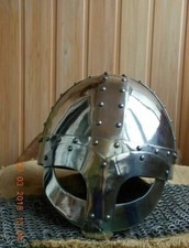 Viking Helmet Medieval LARP SCA Knight Warrior Chainmail Armor Costume gift