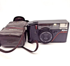 Vintage Nikon One Touch Point and Shoot 35mm Camera W/Case Untested for Parts