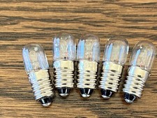 5 New #46 Incandescent Screw Base Lamp Light Bulbs 6v 6.3v .25A E10 (Qty)