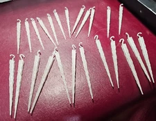 Lot 24 Vintage Glow In The Dark Hanging Icicle Ornaments Christmas Tree Decor