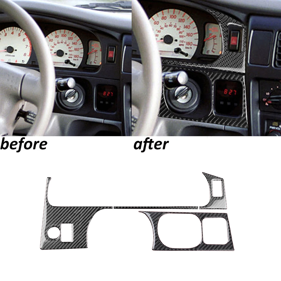 Kits completos de cubierta interiores de fibra de carbono real de 26 piezas para Toyota Tacoma 2001-04 Foto 4 de 4