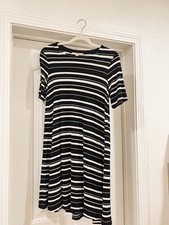 Loft Factory Stripe Rayon T-Shirt Dress