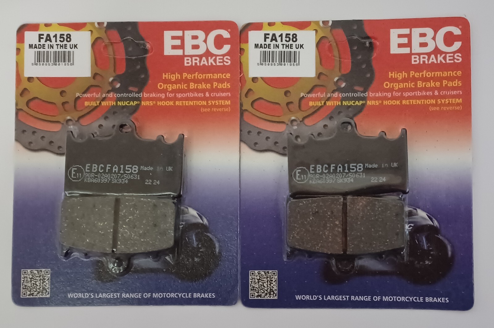EBC Organic FRONT Disc Brake Pads Fits KAWASAKI VN1700 (2010 to 2020)