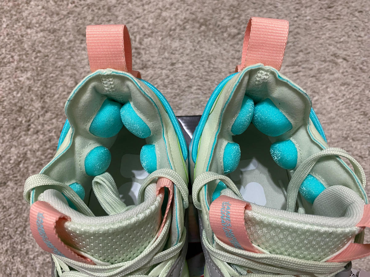 Adidas Boost Harden Vol 6 Basketball Shoes Mens 8.5 Almost Lime Sky Blue  GV8701 adidas Harden Vol. 6 Green Mist Pulse Aqua Boost Basketball  main image 2