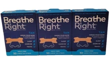 BREATHE RIGHT NASAL STRIPS LARGE ORIGINAL TAN 90 CT ( 3 X 30 CT BOXES ) EXP 2028