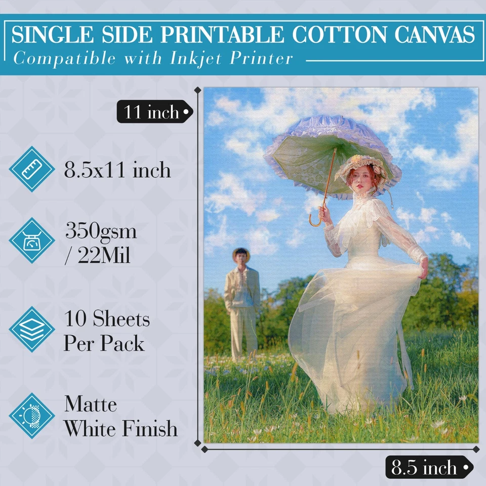 Koala Inkjet Printable Canvas Photo Paper 8.5x11 Matte 350g Waterproof 20 Sheets - Image 2 of 4