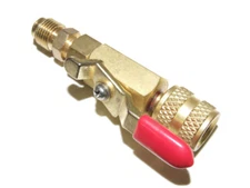 REFRIGERATION SHUT OFF BALL VALVE ADAPTOR - R410A RATED - 1/4M X 5/16M - RF498B