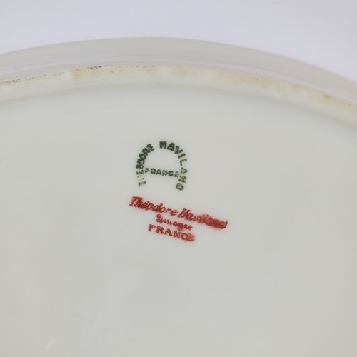 Limoges Haviland Frankreich "Paradies" ovale Servierplatte blauer Rand 9" L x 5,5" B - Bild 5 von 9