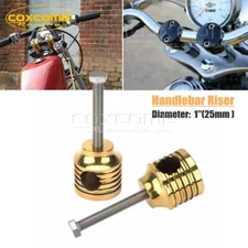 1Pair Brass Rough 1" Handlebar Riser Clamp for Bobber Chopper Vintage 25mm Riser