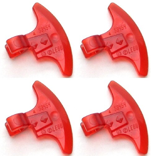 4x LEGO Part Trans-Red Battleaxe Blade | eBay
