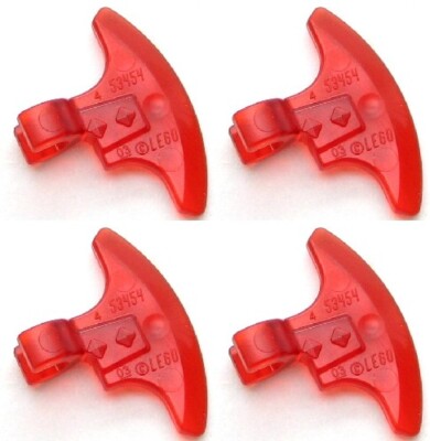 4x LEGO Part Trans-Red Battleaxe Blade | eBay
