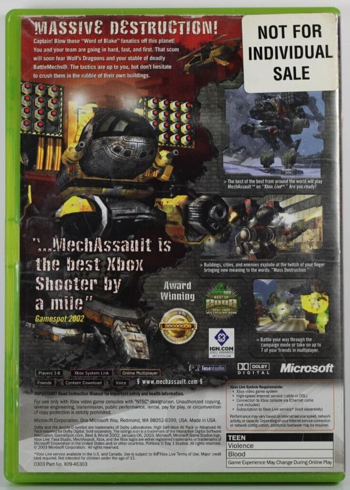 MechAssault (Microsoft Xbox, 2002) - Image 2 of 4