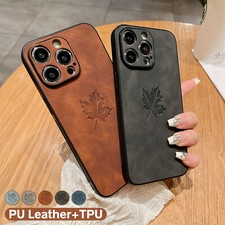 For iPhone 15 14 13 12 11 Pro Max Shockproof Luxury Leather Slim Soft Case Cover
