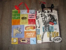 NEW Trader Joe's Lake Michigan & Rain Shine Reusable Shopping Bags NWT