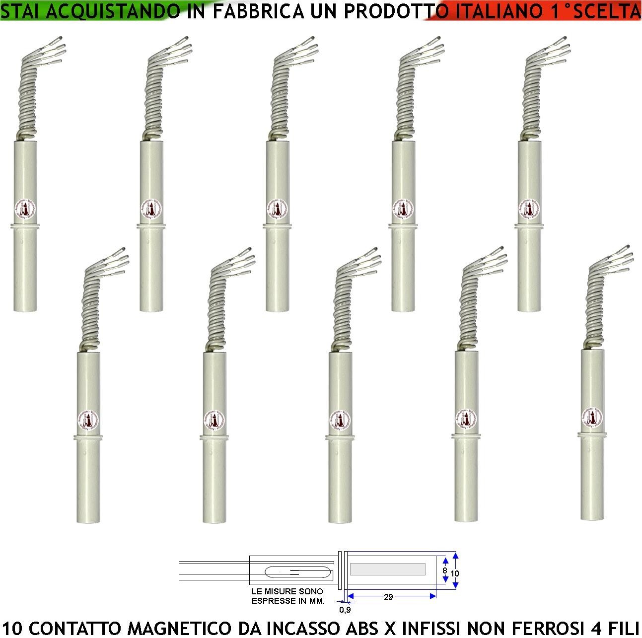 10 Contatti Magnetici a Scomparsa NC - Protezione Invisibile per Casa