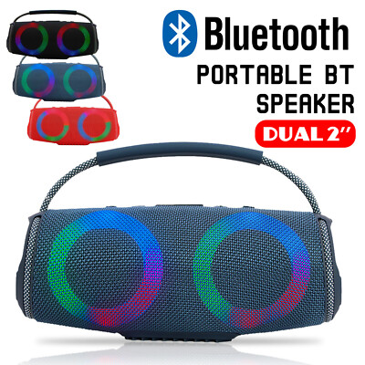 #ad Portable Loud Bluetooth Speaker Wireless Boombox Aux Rechargeable Stereo System $25.35