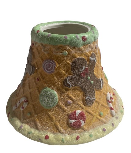 Yankee Candle Pan de Jengibre Hombre Caramelo Vela Topper Lámpara Pantalla Navidad - Imagen 2 de 11