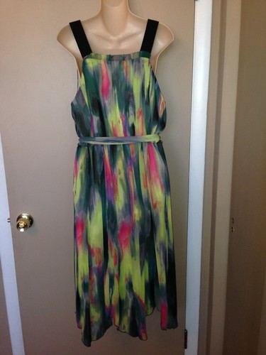 SIMPLY VERA WANG LADIES SUMMER MULTI-COLORED DRESS SIZE LARGE. - Picture 5 of 8