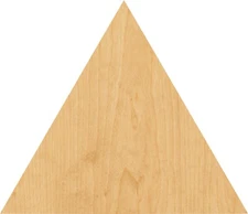 Triangle 1 Laser Cut Out Wood Shape Craft Supply - Woodcraft Cutout
