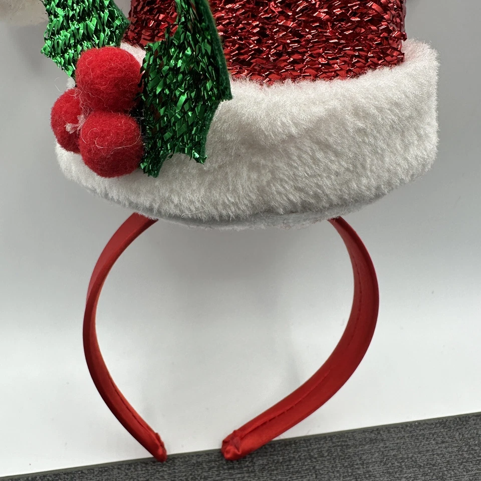 Sombrero de Papá Noel Diadema Fiesta de Navidad Lentejuelas Muérdago Trabajo Vacaciones Fiesta Adulto Foto 4 de 4