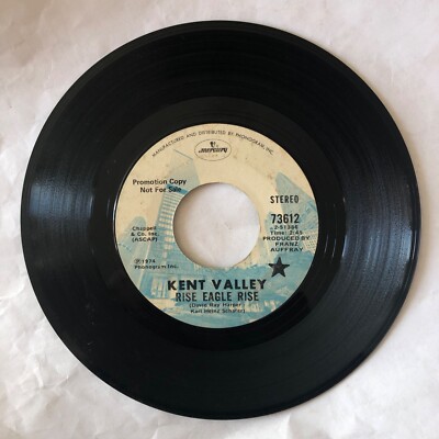 Kent Valley - Rise Eagle Rise / Piano By The Sea Promo 45 RPM Mercury Records 7 