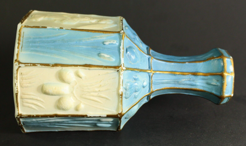 =EAPG 1880's Victorian Milk Custard Glass Chinoiserie Pattern Barber Bottle Vase - Picture 19 of 22