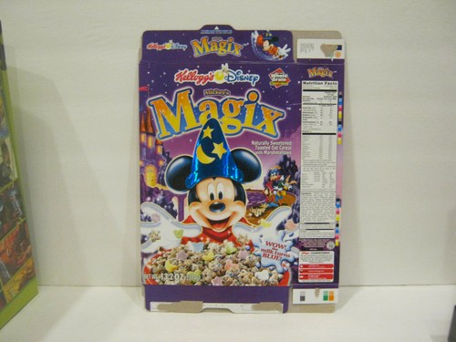 Mickey's Magix - Disney - Kellogg's - 2001, leere flache Müslischachtel..