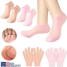Silicone Foot Care Socks Gloves Moisturizing Gel Elastic Cracked Skin Care USA