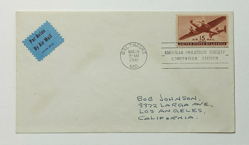 1941 (2) 1947 (1) FDC Set of Three US Airmail Service Covers #C28 - #C27 - #C26 - Image 2 of 4