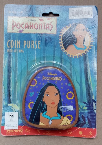 Vintage 90s Disney Pocahontas Coin Purse With Key Ring By Pyramid COLORS WIND