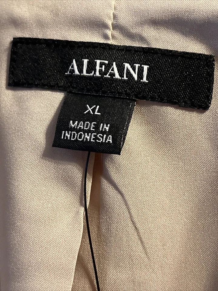 Mujer Alfani Tostado (Tono Joya) Traje Largo Chaqueta 1 Botón Cintura Corbata Nuevo con Etiquetas Forrado XL Foto 4 de 4