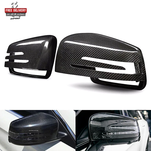 Genuine Carbon Fibre Side Mirror Cover Replacement MERCEDES a B C CLA E S Class